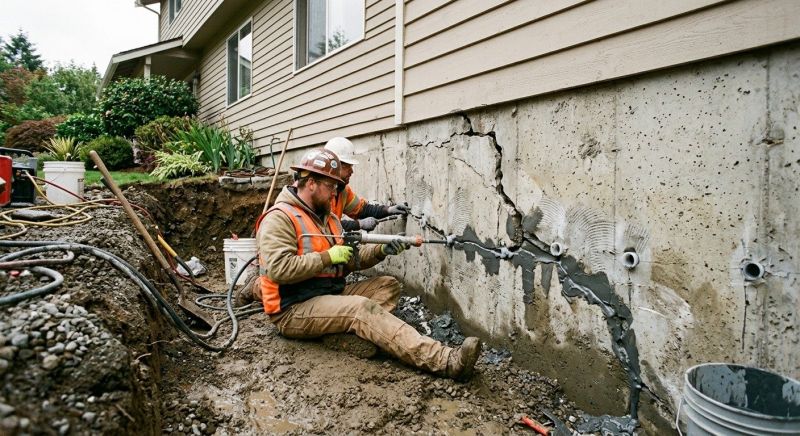 Basement Crack Repair in Prince William County, VA