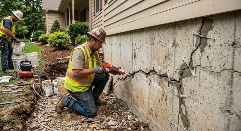 Cracked Foundation Repair in La Plata, MD