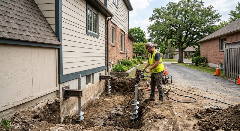 Helical Piers Installation in Prince William County, VA