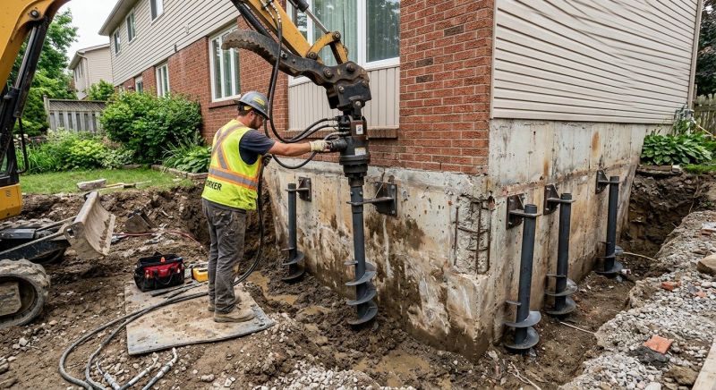 Helical Piers Installation in Prince William County, VA