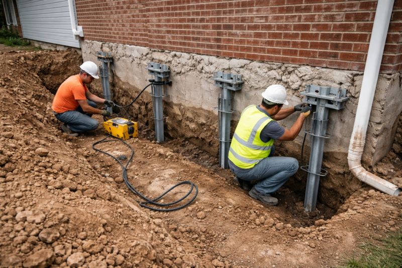 Helical Piers Installation in Prince William County, VA