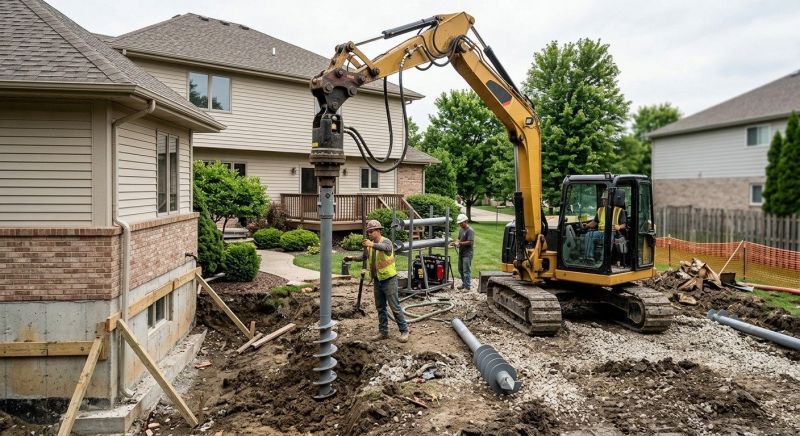 Helical Pile Installation in Prince William County, VA