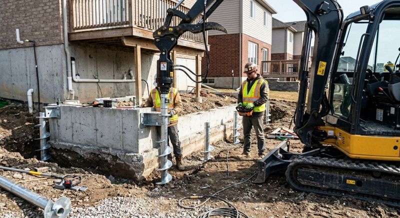Helical Pile Installation in Prince William County, VA