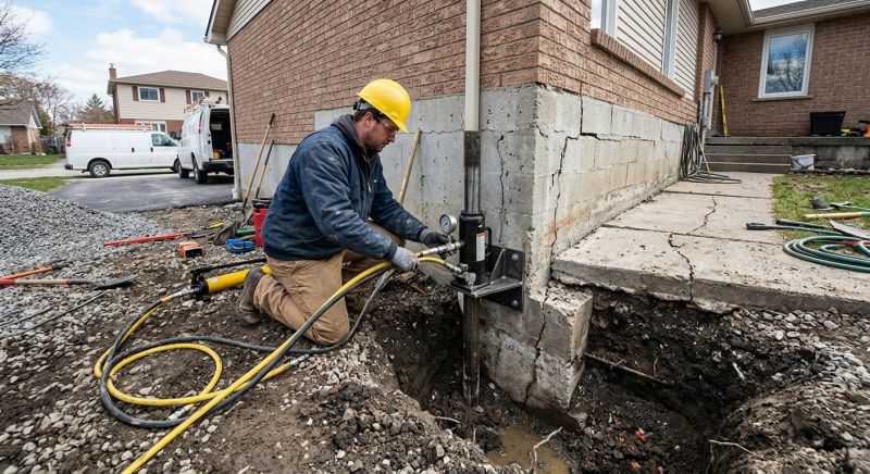 Sinking Foundation Repair in Fairfax County, VA