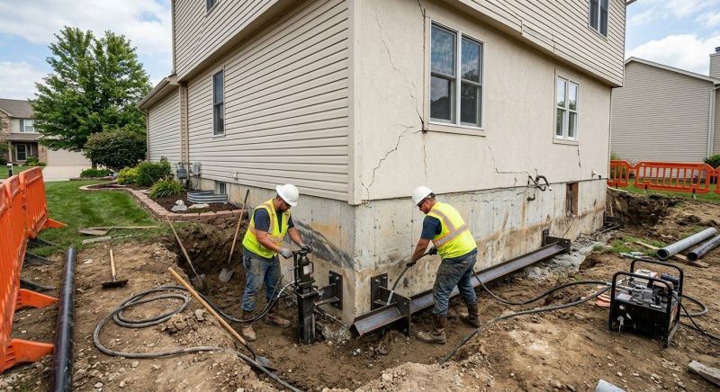 Sinking Foundation Repair in Manassas, VA
