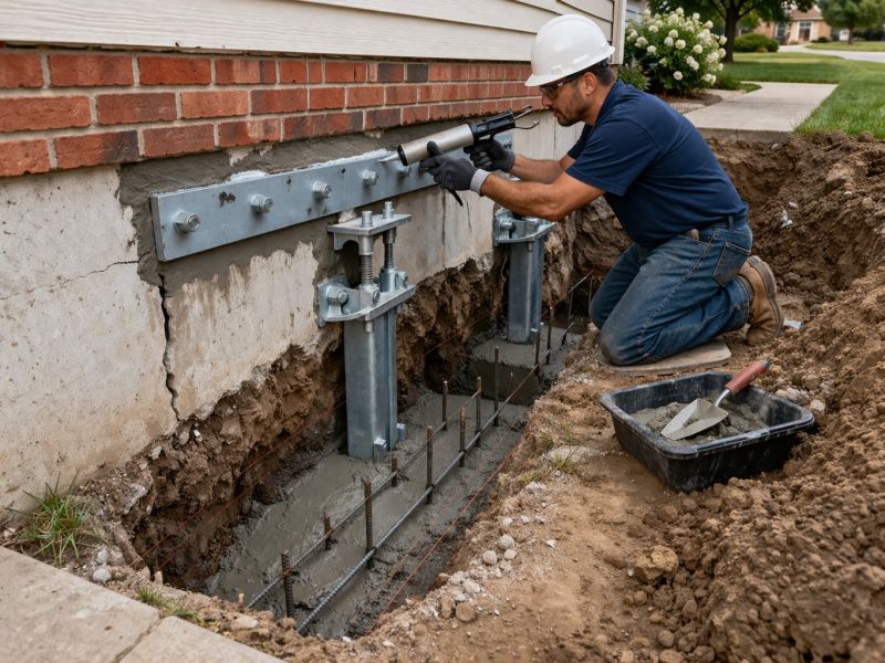 Sinking Foundation Repair in Springfield, VA